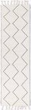 Leilani Diamond Tassel Cream Rug 80x300cm