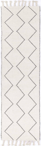 Leilani Diamond Tassel Cream Rug 80x300cm