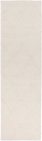 Leilani Diamond Braided Cream Rug 80x300cm