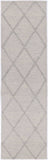 Leilani Diamond Braided Grey Rug 80x300cm