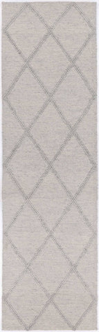 Leilani Diamond Braided Grey Rug 80x300cm