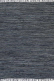 Metro Grey Modern Leather Rug 150x220cm