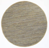 Metro Beige Modern Leather Rug 80x300cm