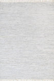 Metro White Modern Leather Rug 80x300cm