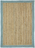 Hampton Blue Border Jute Rug 230x320cm