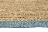 Hampton Blue Border Jute Rug 230x320cm