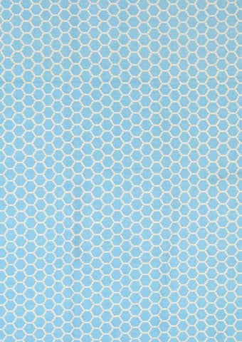 Illusion Blue Natural Cotton Rug 160x230