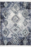 Myk Navy Blue Diamond Abstract Rug 80x300 cm
