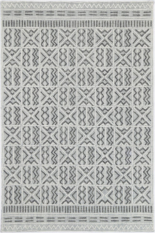 Mila Criss Cross Light Grey Rug 160x230cm