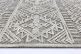 Mila Tribal Light Grey Rug 160x230cm