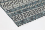 Mila Tribal Dark Grey Teal Rug 240x330cm
