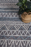 Mila Tribal Dark Grey Teal Rug 280x380cm