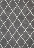 Moroccan Grey and Cream Diamond Rug 160X230cm