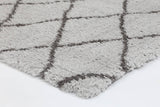 Moroccan Silver and Grey Diamond Rug 160X230cm