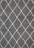 Moroccan Grey and Cream Diamond Rug 200X290cm