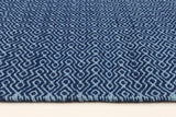 Natura Wool Navy Blue Diamond Rug 120x170 cm