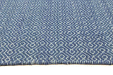 Natura Wool Blue Diamond Rug 120x170 cm