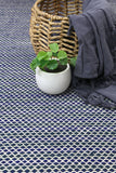 Natura Wool Blue Striped Rug 160x230 cm