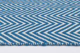 Natura Wool Turquoise Blue Chevron Rug 160x230 cm