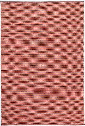 Natura Wool Red Striped Rug 200x290 cm