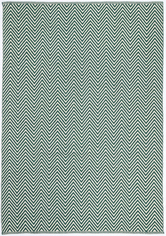 Natura Wool Green Chevron Rug 200x290 cm