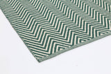 Natura Wool Green Chevron Rug 200x290 cm