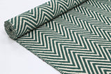 Natura Wool Green Chevron Rug 200x290 cm