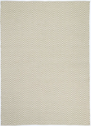 Natura Wool Limestone Beige Chevron Rug 200x290 cm