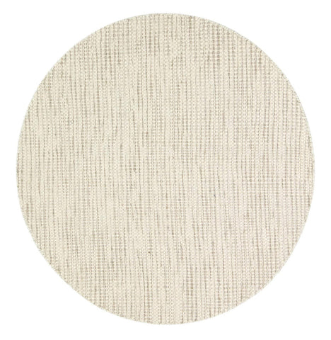 Scandi Beige Brown Reversible Wool Round Rug 200x200 cm Round