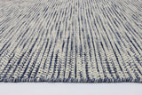 Scandi Blue Reversible Wool Rug 80x300 cm