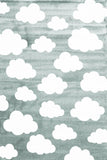 Piccolo  Aqua White Cloud Kids Rug 120x170cm