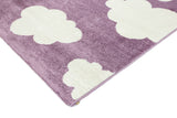 Piccolo  Pink and White Cloud Kids Rug 120x170cm