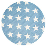Piccolo  Blue and White Stars Kids Rug 133x133cm Round