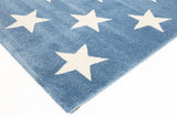 Piccolo  Blue and White Stars Kids Rug 160x230cm