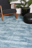 Zarin Solid Blue Modern Rug 80x300 cm