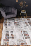 Isaiah Grey Rust Abstract Rug 120x170cm