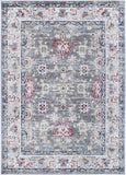 Ligures Grey Multi Traditional Rug 160X160cm Round