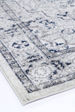 Ligures Cream Navy Floral Rug 240X330cm