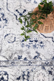 Ligures Cream Navy Floral Rug 280X380cm