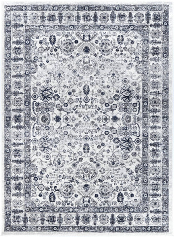 Ligures Navy Cream Traditional Rug 80X300cm