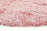 Puffy Soft Shaggy Round Rug Pink 160x160 cm Round