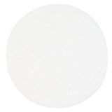 Puffy Soft Shaggy Round Rug White 160x160 cm Round
