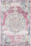 Hollow Medalion Transitional Blush Rug 200x200cm