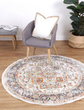 Windsor Vintage Cream Round Rug 200x200cm