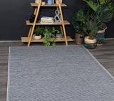 Sydney Grey Blue Indoor Outdoor Rug 200x200 cm Round