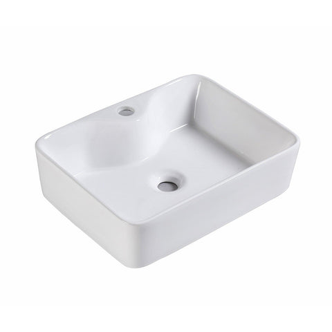 Muriel 48 x 37.5 x 13cm White Ceramic Bathroom Basin Vanity Sink Above Counter Top Mount Bowl
