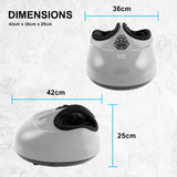 Forever Beauty Silver Foot Massager Air Compression Shiatsu Heat Remote