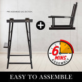 La Bella 2 Set Black Folding Tall Chair DARK HUMOR Movie Director 75cm