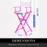 La Bella Pink Folding Tall Chair DARK HUMOR Movie Director 75cm