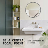 2 Set La Bella Black Wall Mirror Round Aluminum Frame Makeup Decor Bathroom Vanity 50cm